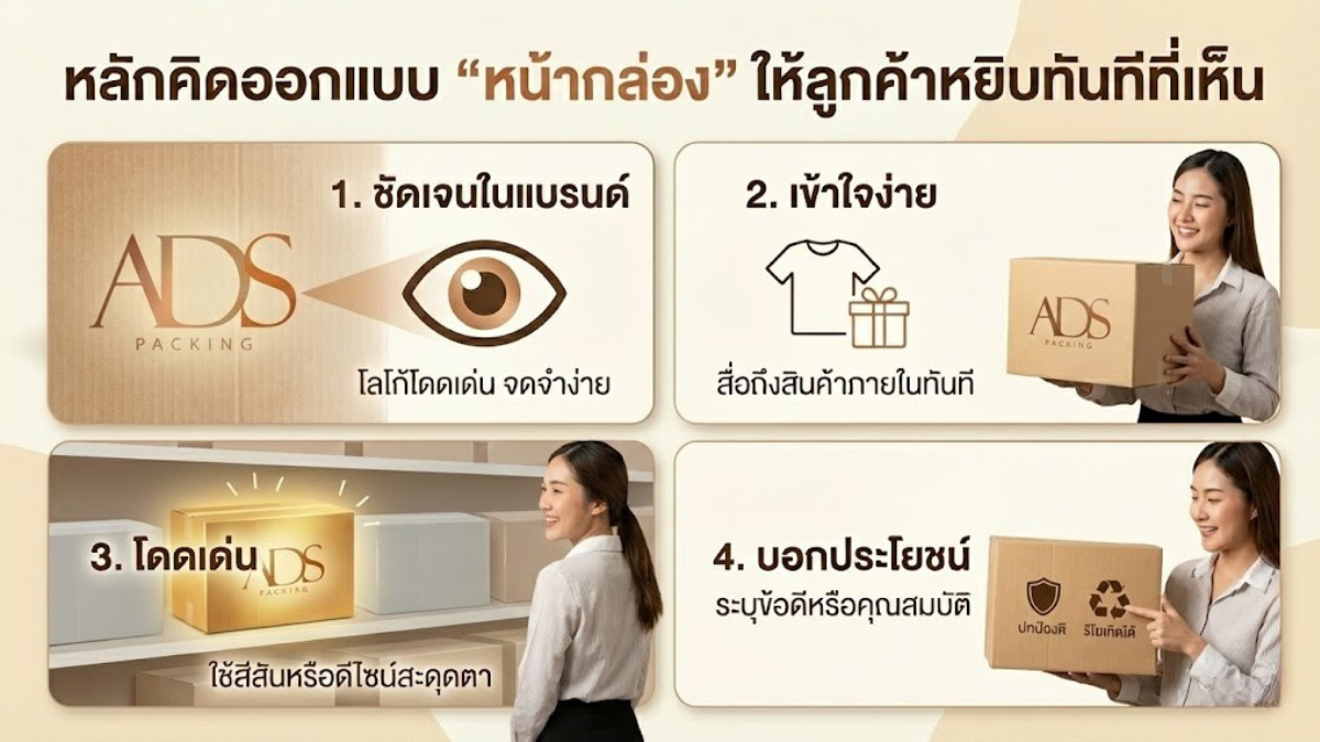 หลักคิดออกแบบ “หน้ากล่อง” ให้ลูกค้าหยิบทันทีที่เห็น ⭐