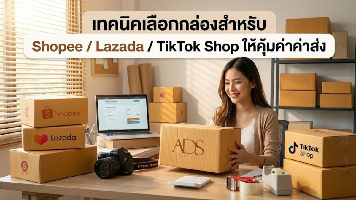 เทคนิคเลือกกล่องสำหรับ Shopee / Lazada / TikTok Shop ให้คุ้มค่าค่าส่ง